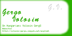 gergo volosin business card