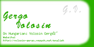 gergo volosin business card
